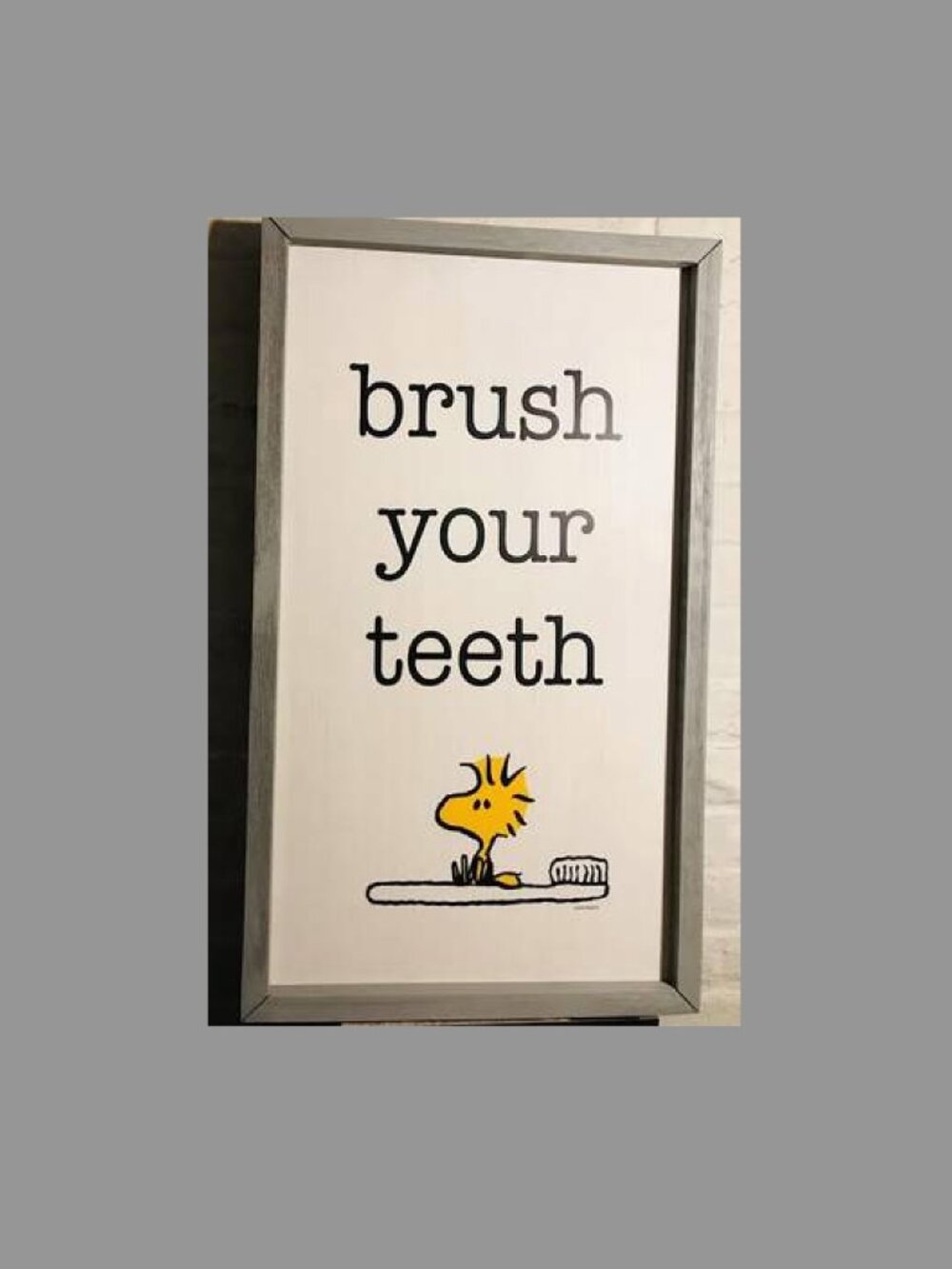 Pottery Barn 'Brush Your Teeth' Art Decor
